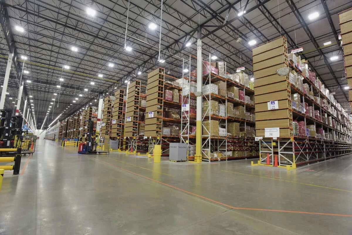 A warehouse reference image with storage racks